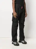 איכות מזדמן אופנה עיצוב לוגו מותאם אישית מכנסיים מטען רופפים שרוך כיסים עמיד למים טקטי רחוב שחור ניילון מכנסיים