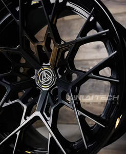 Jantes forgées personnalisées XL PCD 5x112 5x114.3 5x120 Jantes de voiture de tourisme Jantes de voiture noires brillantes intégrées - Product Image 4