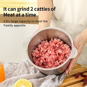Molinillos de comida CECB Best Home Kitchen Silver Crest, picadora de carne pequeña de acero inoxidable barata, picadora de carne eléctrica automática de 2L 3L - Product Image 3