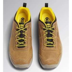 Diadora รองเท้าเซฟตี้แบบดึงขึ้นได้หนังอิตาลี, รองเท้าเซฟตี้สีน้ำตาลเข้มต่ำ701.177656-30050/44กันน้ำได้ - Product Image 2