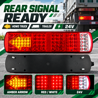 Feu arrière combiné HSSH 24V 87 LED pour camion lourd HOWO, en plastique, avec fonctions d'arrêt et de clignotement
