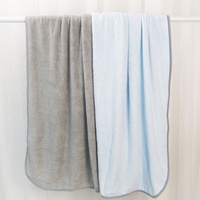 Serviette de bain pour animaux de compagnie en microfibre velours corail 300 g/m², séchage rapide, absorbante, pour toilettage des chiens et des chats, durable, douce et réutilisable