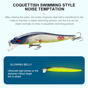 Nuevo diseño VM03, sonajero de agua dulce Artificial colorido, Wobbler, Señuelos de Pesca de buceo profundo, sistema de fundición, piscardo - Product Image 3