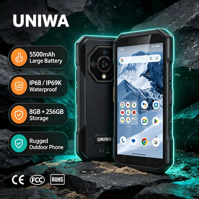 5G Global Network Rugged Phone Android 14 64MPMP+25MP NFC Waterproof Smartphone