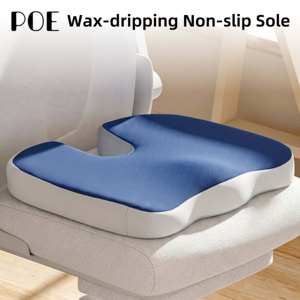 Cojín de espuma viscoelástica para alivio de ciática y coxis, con técnica de costura ergonómica, lavable, para oficina y asiento de coche, corrección del dolor de coxis - Product Image 2