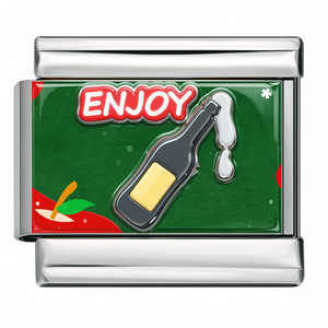 Bracelet à breloques <span class=keywords><strong>italien</strong></span> DIY en acier inoxydable, motifs Pinguin et Renne de Noël, bracelet de montre modulaire, cadeau unisexe, fournisseur en gros - Product Image 2