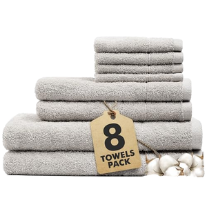 Juego de Toallas Faciales de Hotel de Lujo, 100% Algodón Tejido, Desechables, de Secado Rápido, Estilo Cuadrado Liso, con Logotipo Personalizado para Adultos, para Baño y Playa - Product Image 1