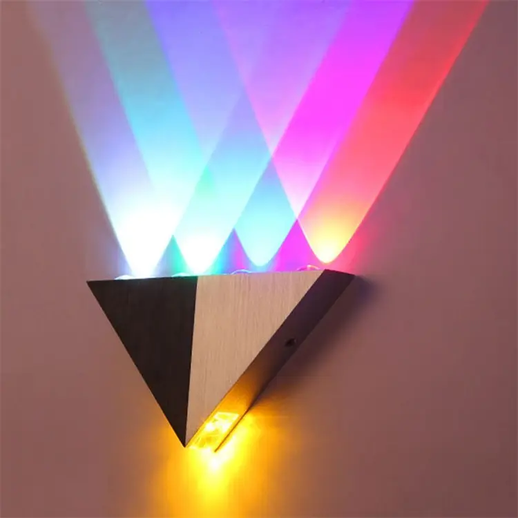 5w led wall sconce home up down RGB triangle lighting direct modern wall lights indoor