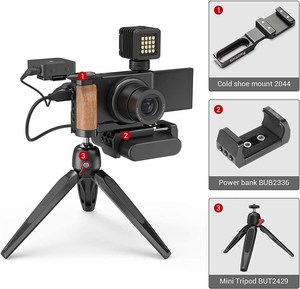 Para SmallRig <span class=keywords><strong>ZV1</strong></span> <span class=keywords><strong>Camera</strong></span> Vlog Rig Empuñadura de madera en forma de L con zapata fría para <span class=keywords><strong>Sony</strong></span> Vlogging Accesorios para <span class=keywords><strong>ZV1</strong></span> 2936 - Product Image 3