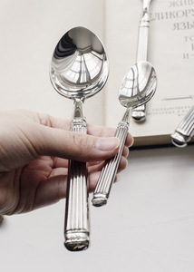 Regalo de boda, diseño de Pilar romano, juego nórdico de 5 piezas, cubiertos dorados, tenedor, cuchara, cuchillo, cubiertos, juego de cubiertos de acero inoxidable - Product Image 3