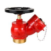 Vanne d'atterrissage de bouche d'incendie oblique BSP de 2.5 pouces BS336 matériel en laiton rouge filetage externe accessoires d'équipement de lutte contre l'incendie