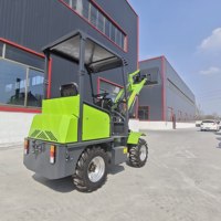 Minicargadora de Ruedas Eléctrica TIANTONG de 0.5T~1T, Minicargadora Articulada para Jardín, Granja, Hoflader, en Venta