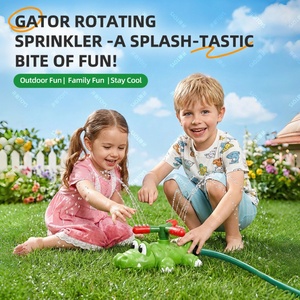 Jouet d'arrosage pour pelouse en forme de hydrant, en plastique, avec boîte colorée, pour l'été, pour enfants, avec pomme de douche rotative interactive pour jeux aquatiques - Product Image 3