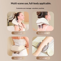 Masseur cervical chauffant avec fonctions de pétrissage, de minuterie et de physiothérapie infrarouge pour les épaules et le cou, alimenté par USB, modèle XO-CF51