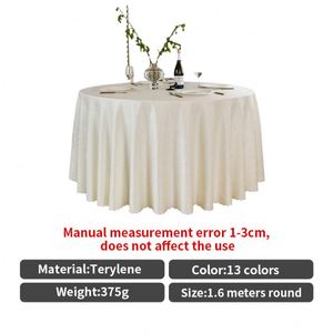 2024 Wholesale Jacquard <b>Table</b> Cover <b>White</b> <b>Round</b> Tablecloth Event Party <b>Table</b> Cloth for Wedding - Product Image 2