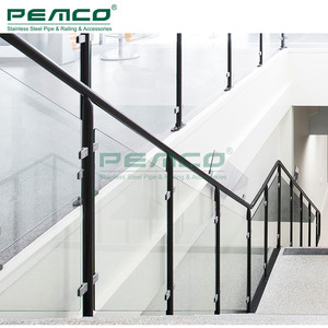 Deck Black Post Balustrade Handrail Stainless <strong>Steel</strong> Balcony Glass <strong>Railing</strong> - Product Image 6