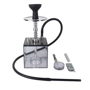 Ensemble complet de <span class=keywords><strong>chicha</strong></span> carrée en acrylique avec tuyau, boîte à <span class=keywords><strong>chicha</strong></span>, éclairage LED RGB élégant, chauffe-tabac en acier inoxydable, <span class=keywords><strong>chicha</strong></span> narguilé - Product Image 5