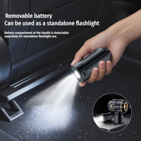 Aspirateur de voiture sans fil portatif 16KPa forte aspiration ABS 5 buses capacité 0,5-1L souffleur rechargeable portable pour cheveux