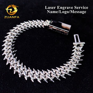 Collana braccialetto con maglia cubana 10mm con maglia cubana in Moissanite, gioiello Hip Hop quotidiano Chic senza sforzo - Product Image 6