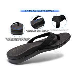 アーチサポート付きの女性女性の夏のウォーキングシューズのための軽量カジュアルで快適なフラット整形外科用フリップフロップ - Product Image 3