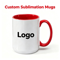 Mug personnalisé de 15 oz, mug en céramique bicolore, mug à sublimation, vente en gros, mug imprimé sur toute la surface pour les cadeaux d'entreprise en gros