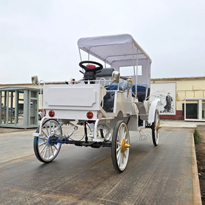 Chariot de <span class=keywords><strong>mariage</strong></span> convertible blanc six places de haute qualité, très demandé, pour visites en extérieur, type <span class=keywords><strong>limousine</strong></span> électrique ou calèche. - Product Image 2
