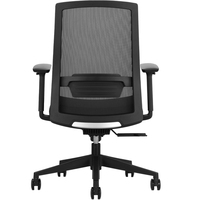 Chaise de bureau ergonomique moderne en maille avec accoudoirs réglables en hauteur et support lombaire, personnalisation prise en charge