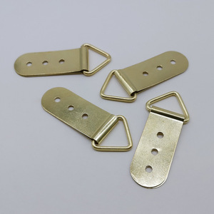 Three Hole Hanging <b>Hook</b> Golden Large Eye Slip <b>Hook</b> For Picture Frame Accessories - Product Image 1