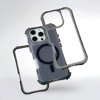 Coque de téléphone magnétique 3-en-1 givrée pour chargement sans fil, en PC rigide antichoc pour iPhone 17 16 15 14 Plus 13 12 ProMax