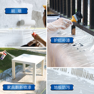 E-Clean Masking Film Transparent With Adhesive Strip For Painting Protection - Product Image 4