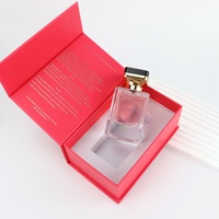 Parfum de luxe 30ml 50ml 100ml bouteille de parfum d'atomiseur carrée en verre de jet de pompe transparente