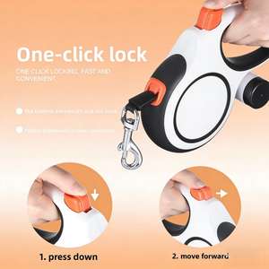 Guinzaglio Retrattile per Cani di Nuova Concezione Personalizzato - Guinzaglio per Animali di Taglia Grande con Luce LED Lampeggiante per Addestramento e Jogging all'Aperto - Product Image 4