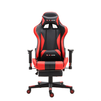 Chaise de jeu moderne pivotante à hauteur réglable en cuir PU de haute qualité avec éclairage LED et vérin à gaz à 3 niveaux