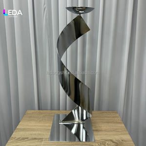 ขาตั้งดอกไม้งานแต่งงานรูปตัว S แบบเรียบหรู ขนาด 80 ซม. สีทอง สำหรับงานแต่งงาน - Product Image 2