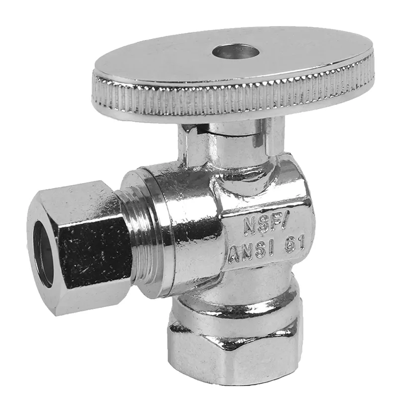 Großhandel Spot Kugel kern Winkel ventil bleifreie Kupfer Wasser versorgung 1/4 TURN ANGLE STOP VALVE 1/2 "FIP * 1/4" OD