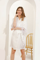 FUNG 6022 Robes de mariée personnalisées pour dames Robes de mariée pour demoiselles d'honneur Robes de soirée avec pyjama en plumes