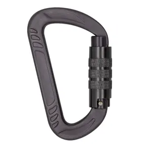 Aviation Aluminum 12kn Straight Gate A7075 Keychain Carabiner Clip For Outdoor Backpacks