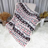 Sherpa — couverture tricotée en laine, plaid épais et chaud, vintage et personnalisé, pour décoration de noël, en hiver,