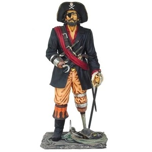 Customize <strong>Life</strong> <strong>Size</strong> Resin <strong>Statue</strong> Model Polyresin <strong>Pirate</strong> Captain <strong>Statue</strong> for Home Outdoor Decoration - Product Image 1