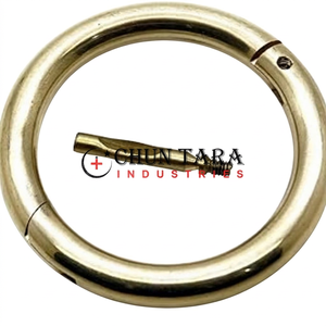 Heavy Duty Brass Bull Nose Ring 3 Inch Diameter with Screw Lock for Livestock Cattle Control Durable Farming Equipment - Product Image 1