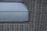 Ensemble de canapés d'angle ronds en osier en aluminium Joye Leisure Meubles de patio Vila Cour extérieure avec coussin