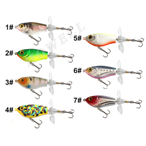 Howell OEM 65mm 80mm ABS Chopper Appât Flottant Popper Whopper Plopper pour la pêche au brochet pour la rivière Stream Saltwater Zander Cod - Product Image 4