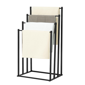 Porte-serviettes à 4 niveaux 96CM pour salle de bain Porte-couvertures en métal autoportant pour l'extérieur de la chambre à coucher Séchoir à serviettes - Product Image 1