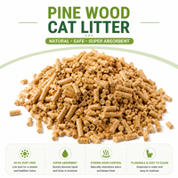Litière pour chat en bois de pin à haute absorption, support OEM, naturelle, à base de plantes, contrôle des odeurs, sans poussière, biodégradable pour chats et chatons