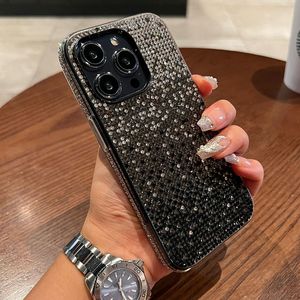 Coques de Téléphone de Luxe Diamant pour <span class=keywords><strong>iPhone</strong></span> 17 13 15 16 Pro Max 16 Pro <span class=keywords><strong>11</strong></span> 12 Dégradé Paillettes Strass Élégantes Galvanisées - Product Image 3