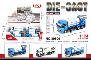 Fengqi Custom Design <span class=keywords><strong>1</strong></span>/<span class=keywords><strong>24</strong></span> Die-cast model rode motor speelgoed brandweerauto, metalen serie, mini dubbelzijdige bouw, stadsvervoer - Product Image 6