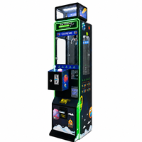 Mini borne de jeu à griffes en métal, à monnayeur, lecteur de billets et lecteur de cartes, thème Galaxie et Espace, pour arcade commerciale