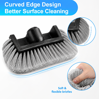 Brosse de nettoyage de voiture à poils doux, outil de lavage de voiture sans rayures pour l'extérieur du véhicule, le nettoyage des roues et de la carrosserie