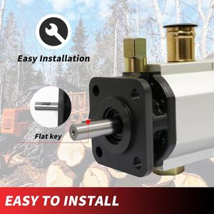 Hydraulic Log <b>Splitter</b> Pump 11GPM 2-Stage Hi/Lo Gear Pump with 3000 PSI, 3600RPM Aluminum 1/8" Keyed Shaft for Log <b>Splitters</b> - Product Image 6