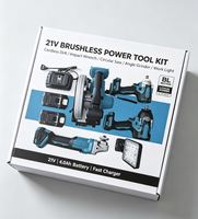 Ensemble d'outils sans fil 21V à moteur sans balais avec performances stables pour percer, couper, meuler, ciselier et vissage